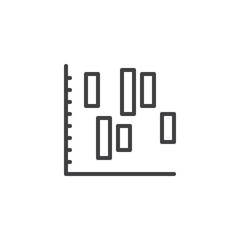 Waterfall Chart line icon