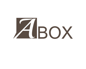 a font and box background logo design template