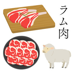 ラム肉のイラスト