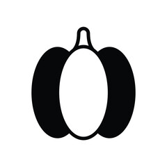 Pumpkin icon with white background vector stock illustration