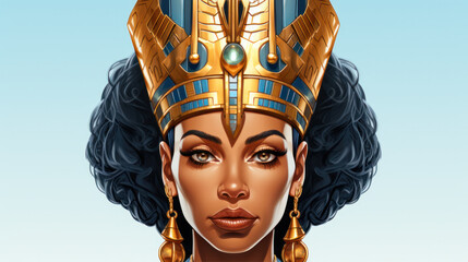 A portrait of Cleopatra, the queen of ancient Egypt, generative AI - obrazy, fototapety, plakaty