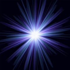 Light star blue png. Light sun blue png. Light flash blue png. vector illustrator.