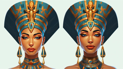 A portrait of Cleopatra, the queen of ancient Egypt, generative AI