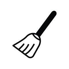 Broom icon with white background vector stock illustration