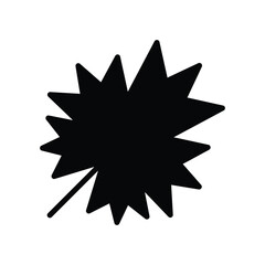 Leaf icon with white background vector stock illustration