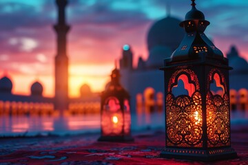 Fototapeta premium lantern patterns that cast beautiful