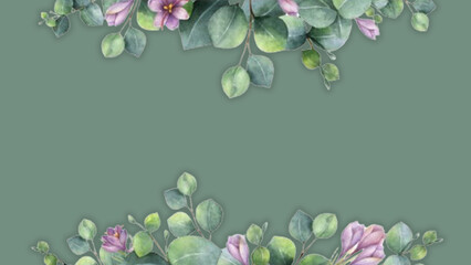 Greenish Grey Elegance with a Floral Symphony