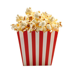 popcorn with box isolated on transparent background