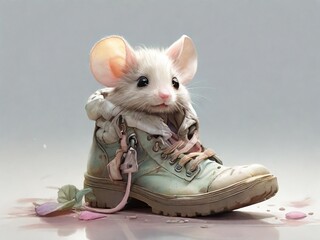 rat and 
mouse
funny mouse in shoe

