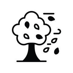 Tree  icon with white background vector stock illustration