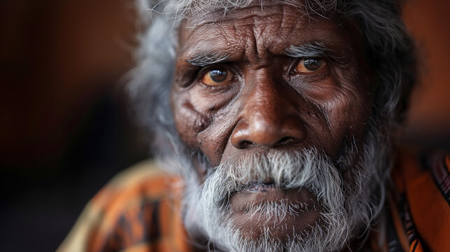 Indigenous Australian aboriginal man