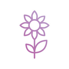 Sunflower icon with white background vector stock illustration