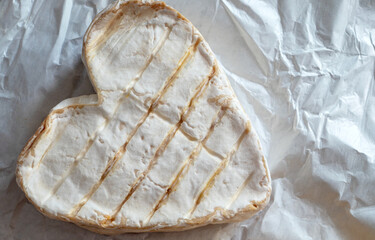 French Neufchatel cheese shaped heart