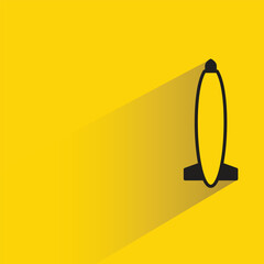 Fototapeta premium missile and rocket with shadow on yellow background