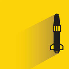 Fototapeta premium missile and rocket with shadow on yellow background