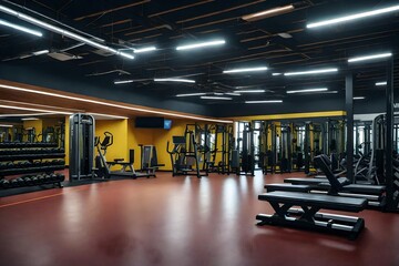 Gym interior and free space for your decoration