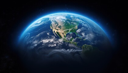 Naklejka na ściany i meble Planet of the Earth from Space