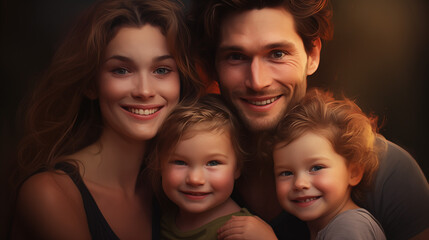 Obraz premium portrait of beautiful family
