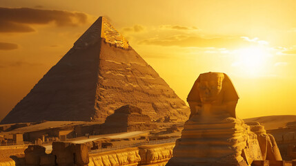 Landscape with Egyptian pyramids