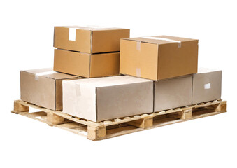 Fototapeta premium stack of boxes with pallet