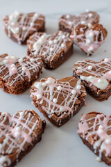 Chocolate Heart Shaped Brownie Cake 