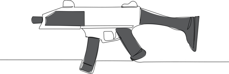 weapon line drawing on white background vector