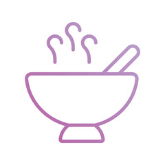 Soup icon with white background vector stock illustration