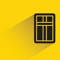 window icon with shadow on yellow background