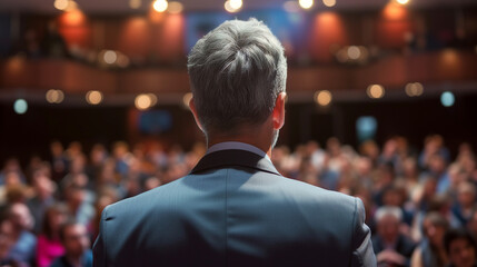Fototapeta premium Comunicando para el Éxito: Escenario de Liderazgo Empresarial