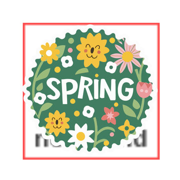 Spring sticker collection