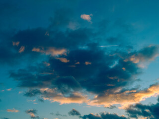 Fototapeta na wymiar colorful sunset clouds
