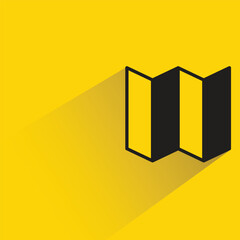 flyers icon with shadow on yellow background