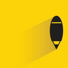 pencil icon with shadow on yellow background