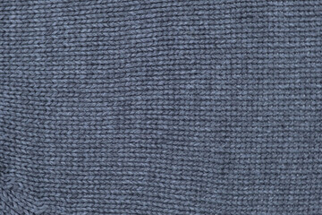 Fototapeta na wymiar Soft Knitted Woolen Detailed Texture. Natural Fabric Closeup Knit Pattern. Gray Knitwear, Warm Cashmere Surface. Rotation, Macro. Cozy Textile Background. Clothes Production. Melange Yarn. 4K Shot