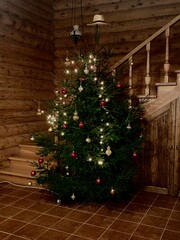 christmas tree in house