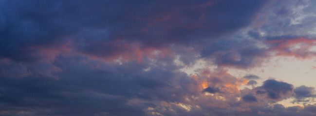 beautiful sunset clouds, nature background