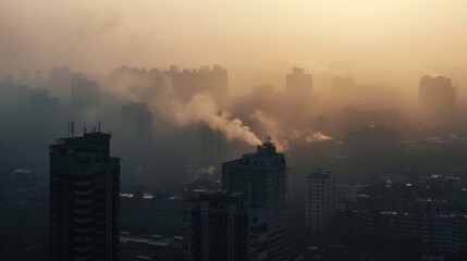 Fototapeta na wymiar City air pollution