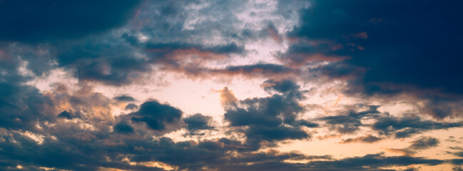 beautiful sunset clouds, nature background