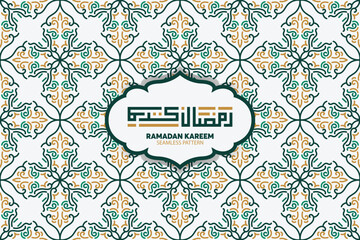 Ramadan Kareem. Islamic greeting card template with ramadan for wallpaper design. Poster, media banner.