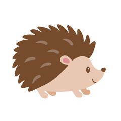 Cute hedgehog illustration. Cartoon style illustration of a cute little hedgehog. Hedgehog Drawing Cartoon.