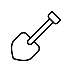 Shovel icon with white background vector stock illustration