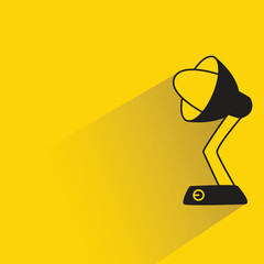 table lamp icon with shadow on yellow background