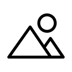 Landscape icon in line style. Gallery icon