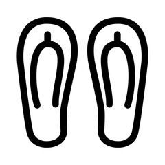 Flip flops icon in line style