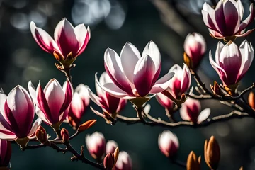 Gordijnen magnolia tree blossom © rabia