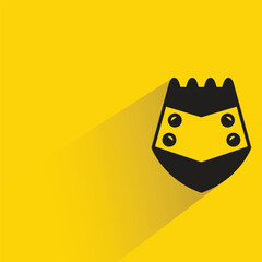 shield icon with shadow on yellow background