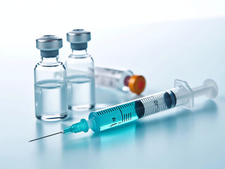 Syringe and vial of medicine for patient care