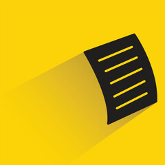 document icon with shadow on yellow background