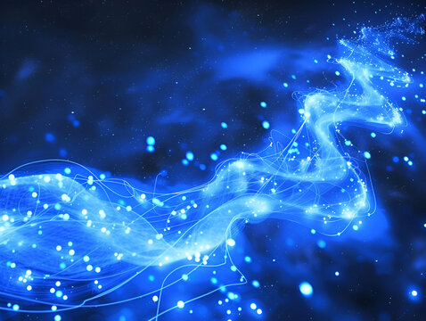 abstract image of a blue world with autism symbols - Powered by Adobe