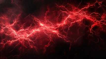 red lightning on black background 
